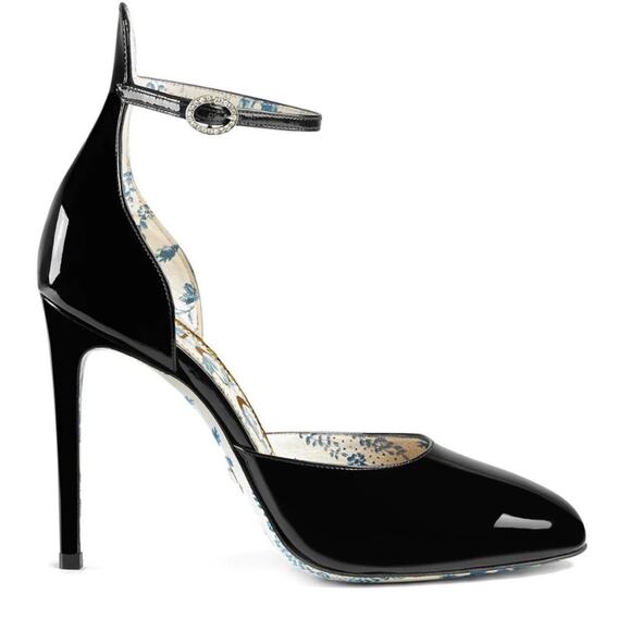 GUCCI Vernice Crystal Nero Pump Black 40* - Picture 3 of 12